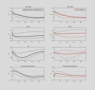 Impulse responses to MP shocks in the risk-taking channel